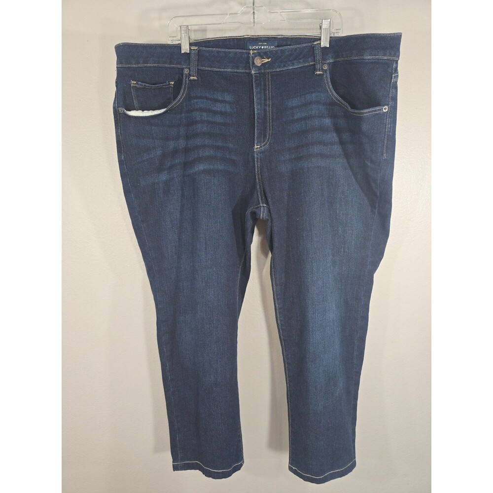 Lucky Brand Jeans Womens Plus Size 22 Ginger Skinny Stretch Denim Dark Wash AE